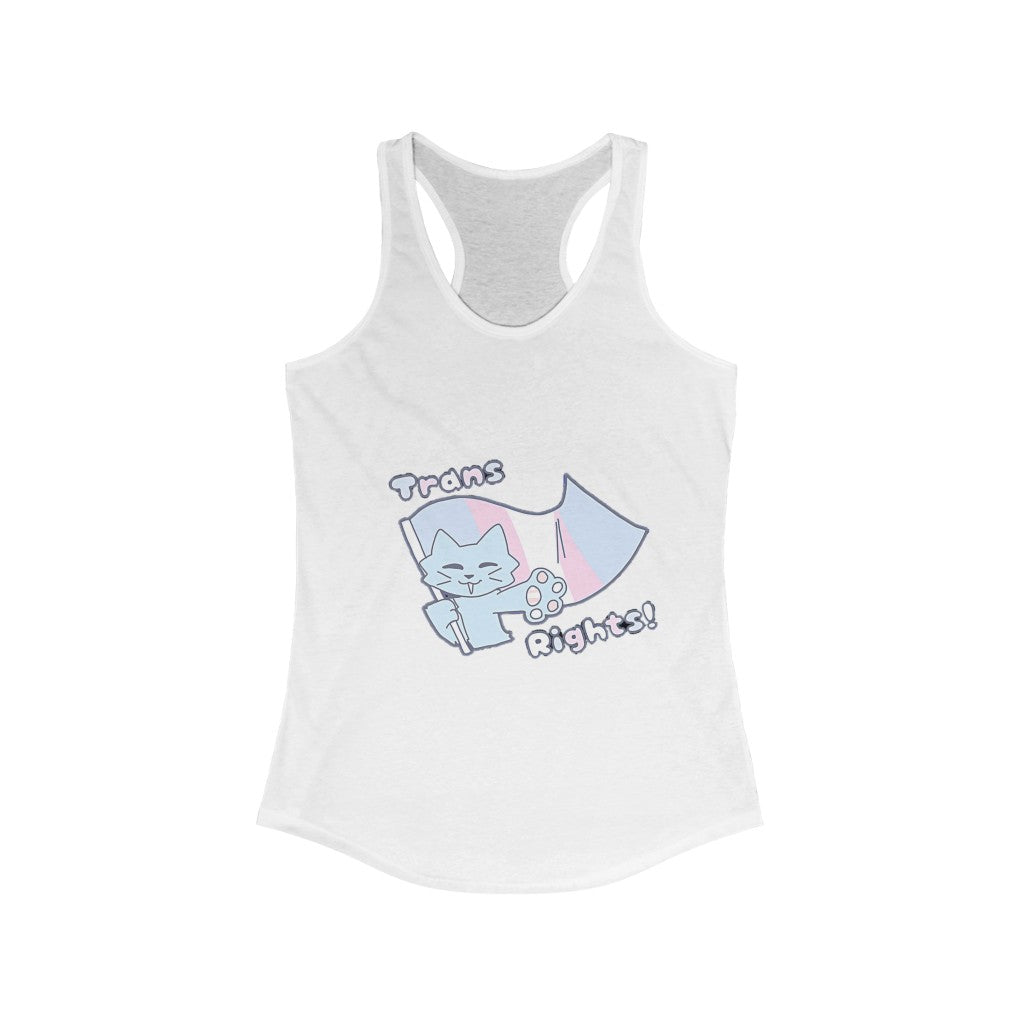 Apple the Trans Rights Kitty Women's Ideal Racerback Tank
