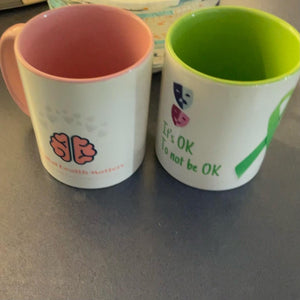It’s OK to Not Be OK White 11oz Ceramic Mug with Color Inside